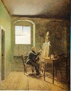 Georg Friedrich Kersting Caspar David Friedrich in seinem Atelier oil painting
